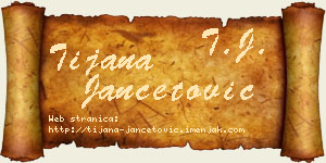 Tijana Jančetović vizit kartica